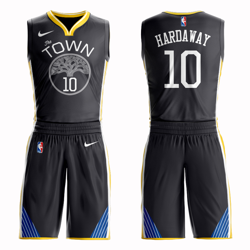 Men 2019 NBA Nike Golden State Warriors #10 Hardaway black Customized jersey